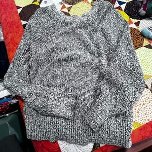 Women’s pull on sweater from Free People, medium, black white, long sleeves EUC